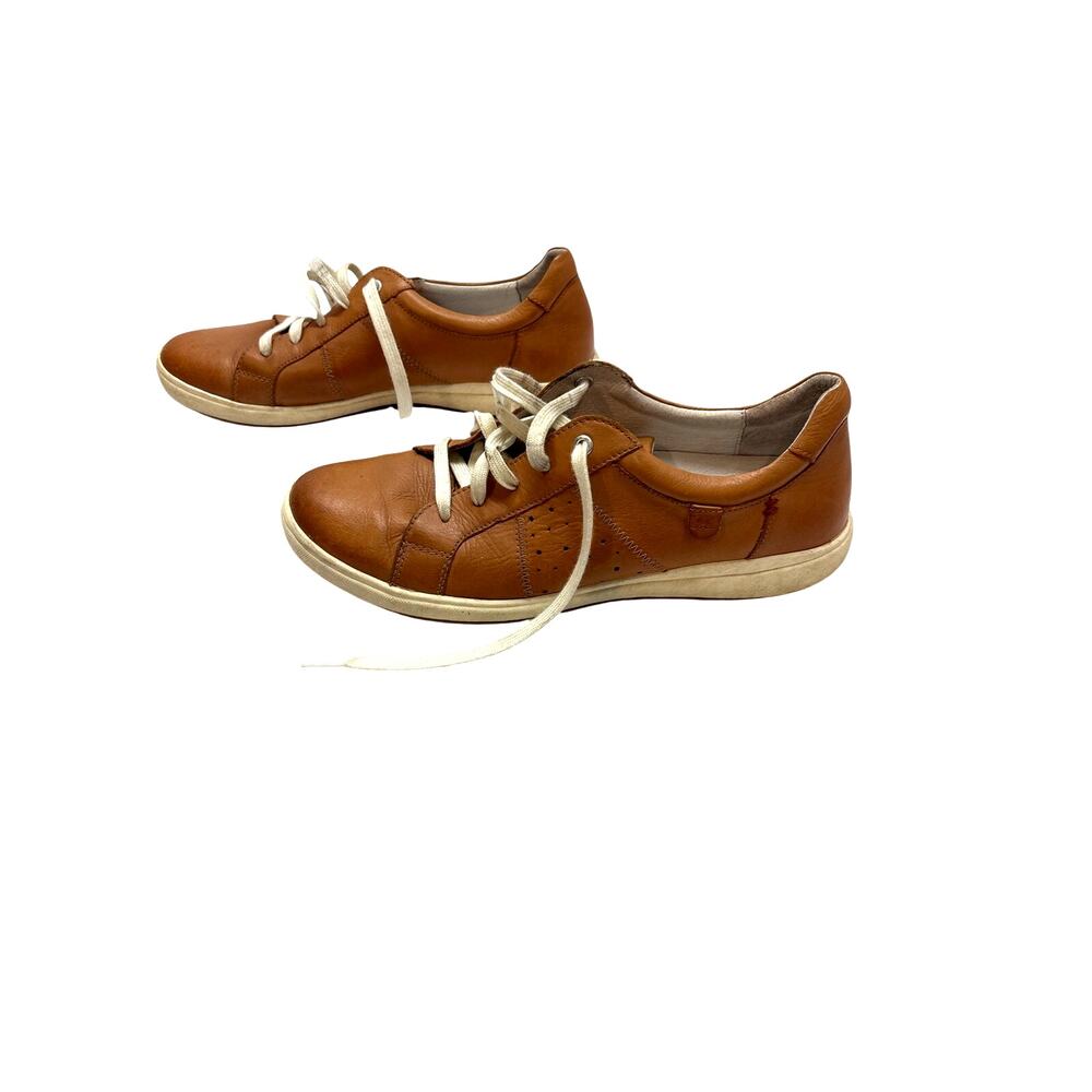 Josef Seibel Brown Leather Lace Up Sneakers Women’s Size Unknown 10.5” Insole